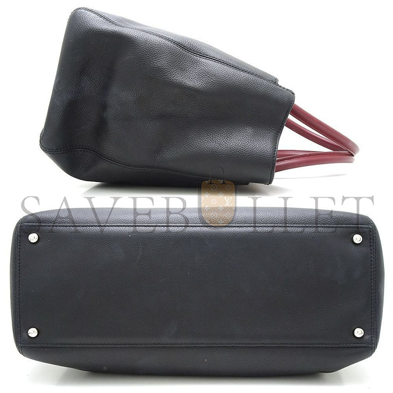 CHANEL EXECUTIVE TOTE 2WAY BAG CALF BLACK BORDEAUX (36*24*14cm) 